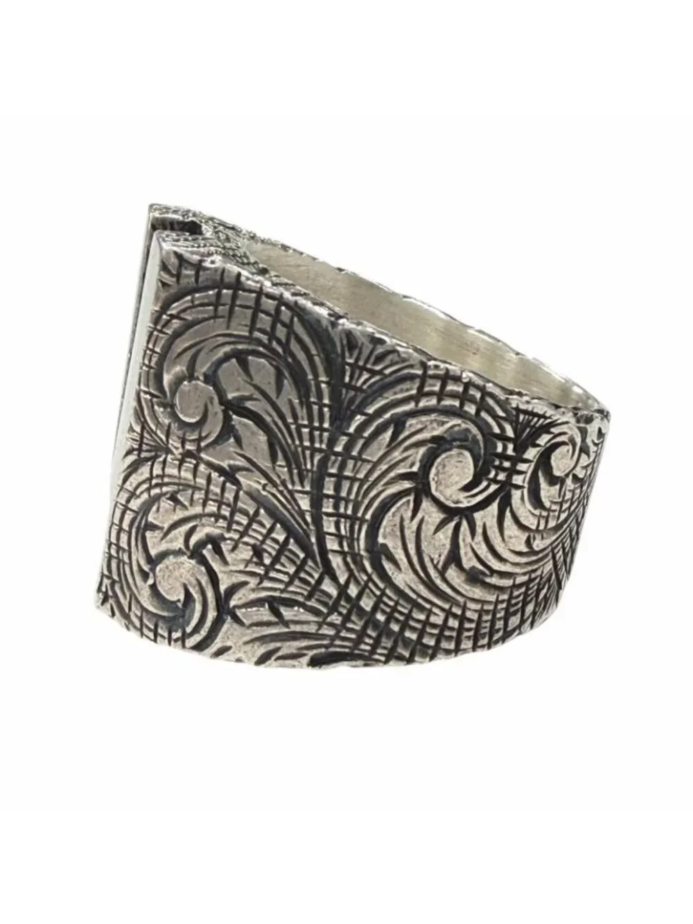 Gucci Arabesque Alphabet Letter Ring Silver-l Weight - Picture 2 of 8